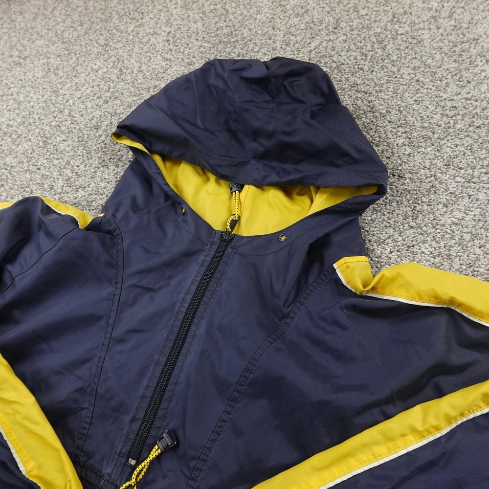 VTG Gap Jacket Mens XL‎ Blue Yellow Anorak 1/2 Zip Windbreaker Pullover Coat Y2K
